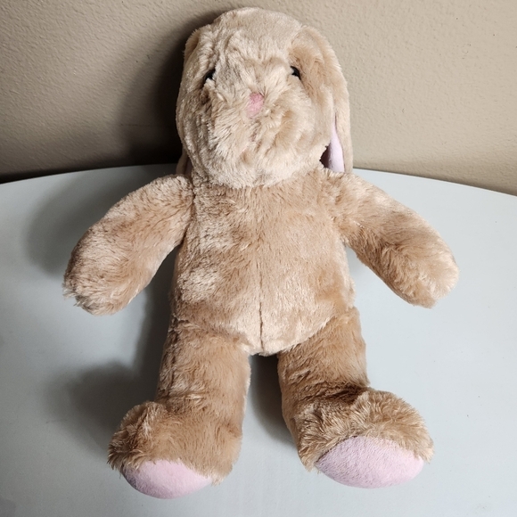Build-A-Bear Pawlette Tan Floppy Eared Bunny Rabbit Curved 14" - Picture 3 of 9
